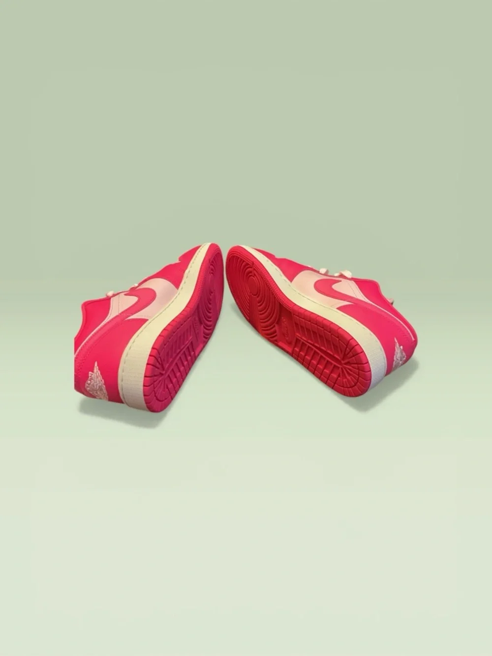 Jordan Kids Low Top Sneakers in Hot Pink and Light Pink
